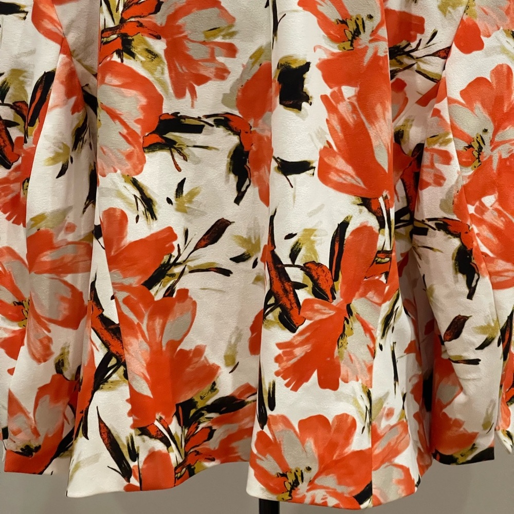 Kasper 18W Floral Patterned Blazer with Pockets and Shoulder Pads - Picture 6 of 8